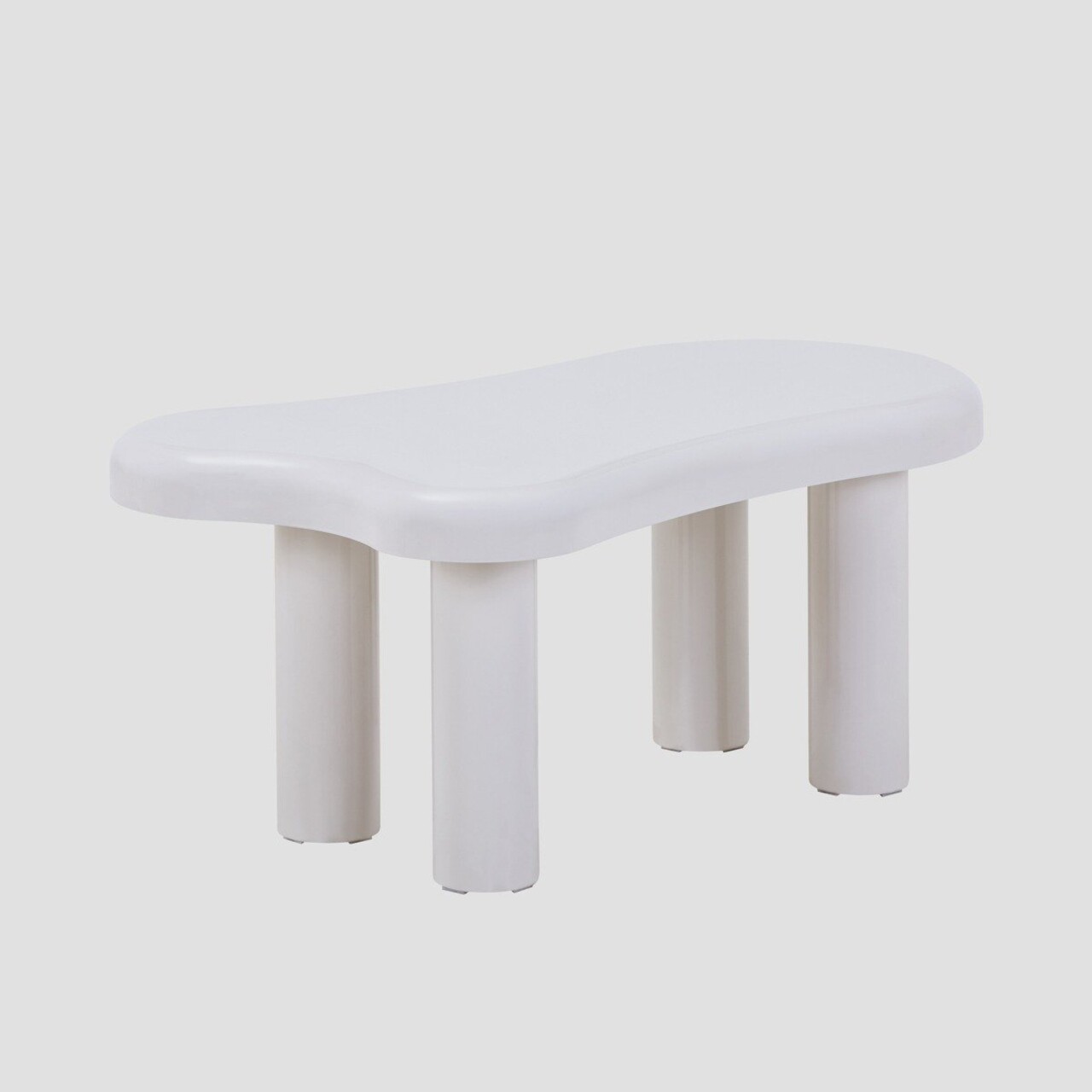 Masuta de cafea Alto, Homla, 100x60x45 cm, MDF, gri lucios - imagine 7